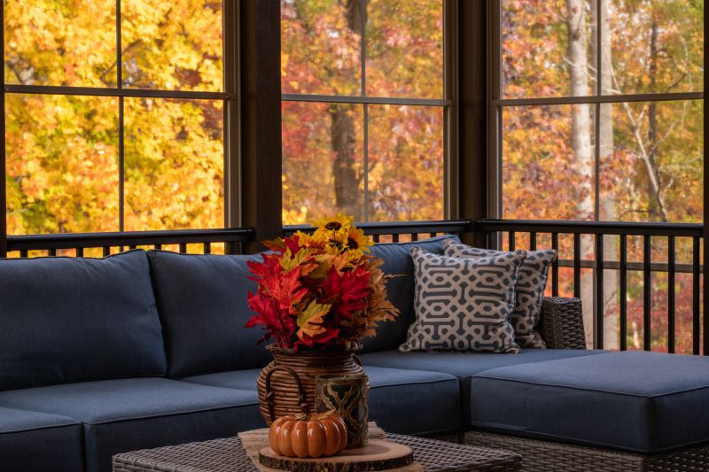 Sunroom in Autumn Setting
